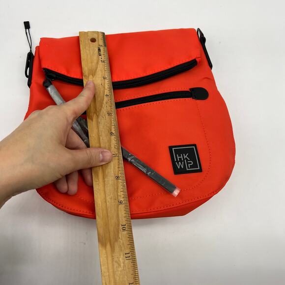 IHKWIP Foldover Saddle Crossbody with RFID Card Holder Blood Orange - Picture 8 of 16